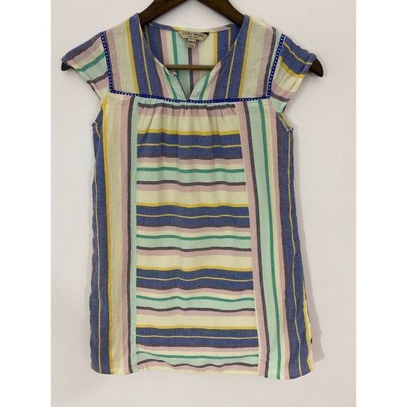 Lucky Brand Multicolor Striped Kids Casual Dress - Picture 1 of 9